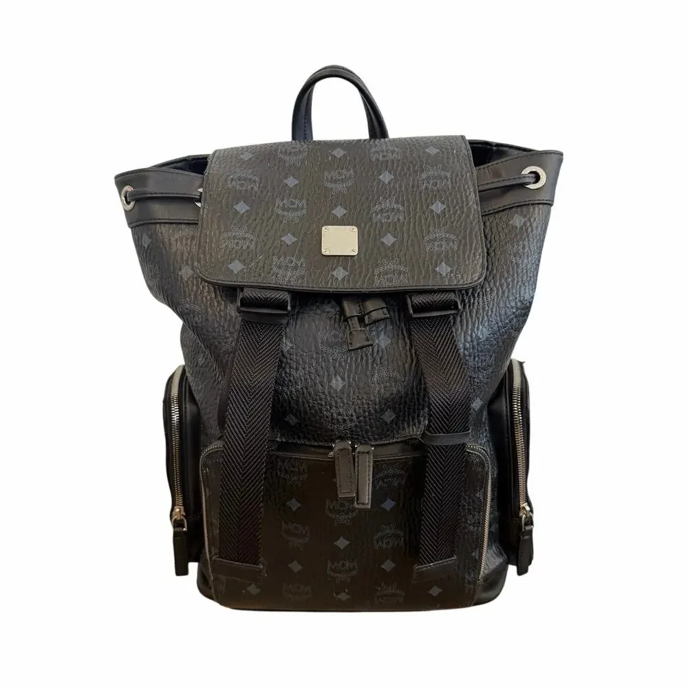 MCM Bradenburg Visetos Black Backpack